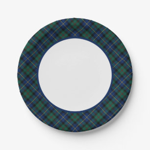 Assiettes En Carton Clan MacLeod de Skye Tartan Border