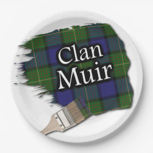 Assiettes En Carton Clan Muir Scottish Tartan Paint Brush
