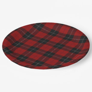 Assiettes En Carton Clan Ramsay Ramsey Red Tartan