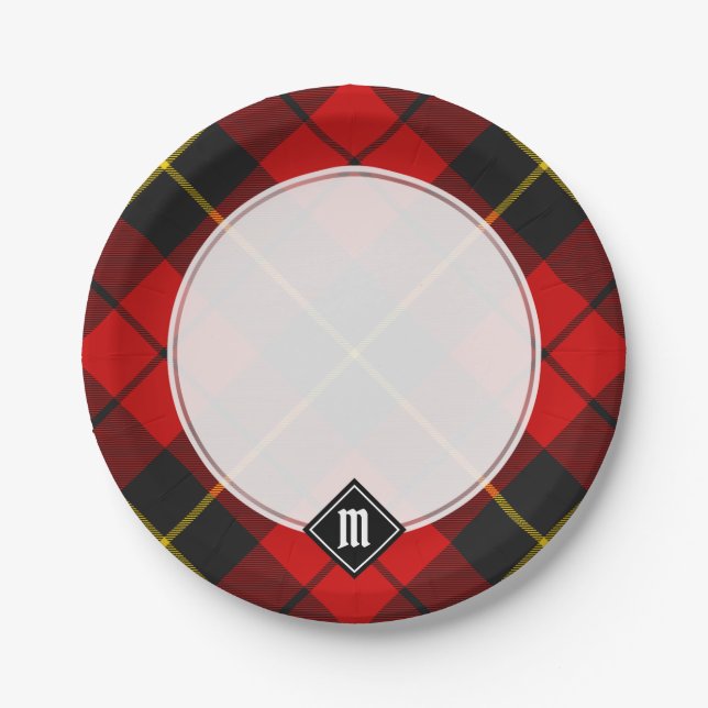 Assiettes En Carton Clan Wallace Tartan Plaques en papier (Devant)