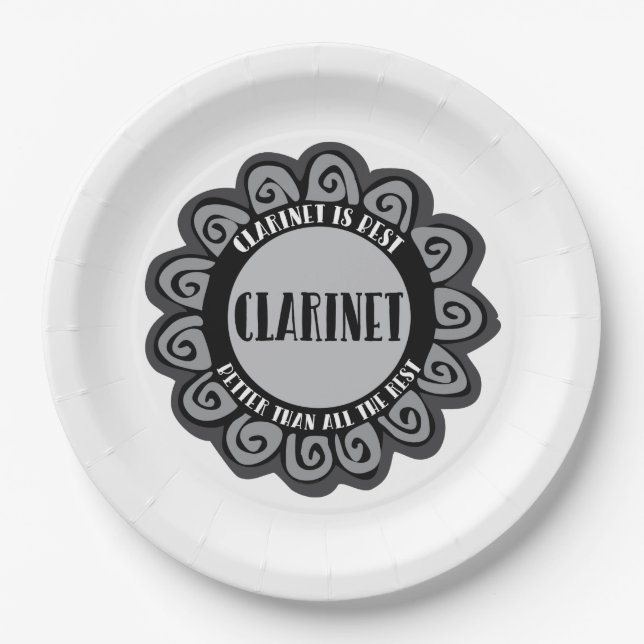 Assiettes En Carton Clarinet est le meilleur (Devant)
