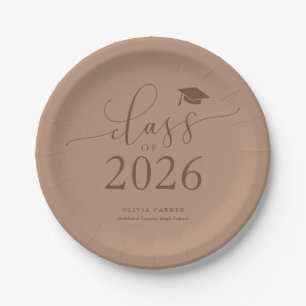 Assiettes En Carton Classe Terracotta de 2025 Graduation Party