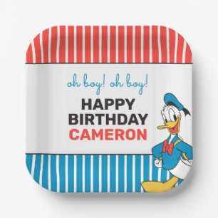 Assiettes En Carton Classic Oh Boy Donald Duck Nautique Anniversaire