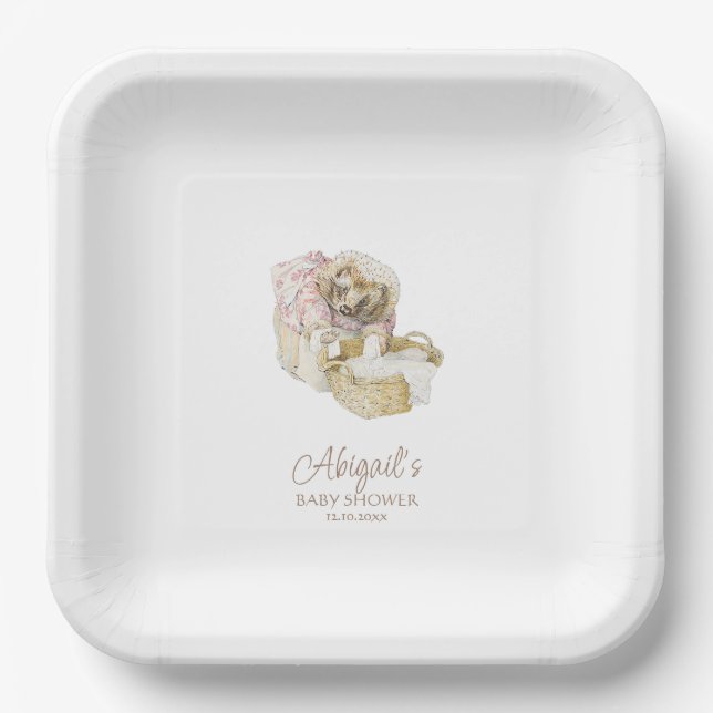 Assiettes En Carton Classic Pierre le Baby shower lapin (Recto)