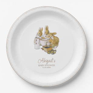 Assiettes En Carton Classic Pierre le Baby shower lapin