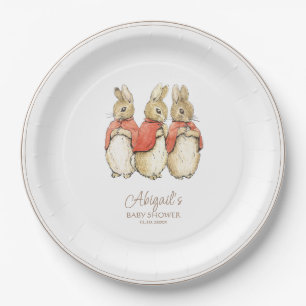 Assiettes En Carton Classic Pierre le Baby shower lapin