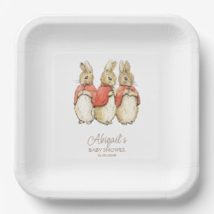 Assiettes En Carton Classic Pierre le Baby shower lapin
