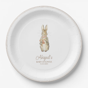 Assiettes En Carton Classic Pierre le Baby shower lapin