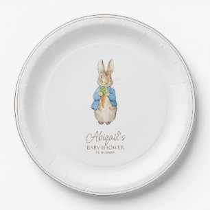 Assiettes En Carton Classic Pierre le Baby shower lapin