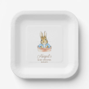 Assiettes En Carton Classic Pierre le Baby shower lapin