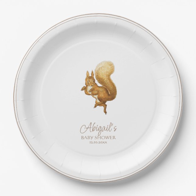 Assiettes En Carton Classic Pierre le Baby shower lapin (Devant)