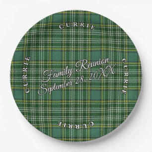 Assiettes En Carton Classic Scots Clan Currie Tartan Event