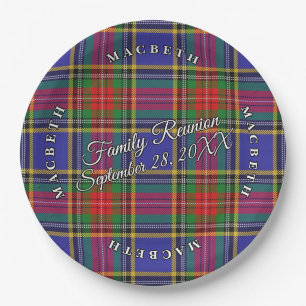 Assiettes En Carton Classic Scots Clan MacBeth Tartan Event