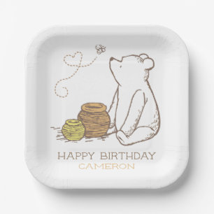 Assiettes En Carton Classic Winnie le Pooh Premier Anniversaire