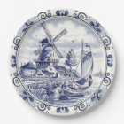 Classique Vintage Chic Hollandais Windmill Delft B