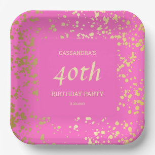 Assiettes En Carton Classy Egypt Gold arrose Anniversaire rose