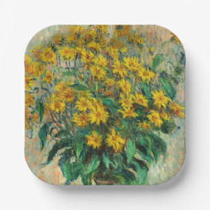 Assiettes En Carton Claude Monet - Fleurs d'artichauts de Jérusalem