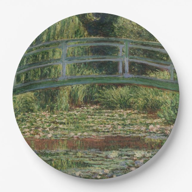 Assiettes En Carton Claude Monet - La passerelle japonaise (Devant)