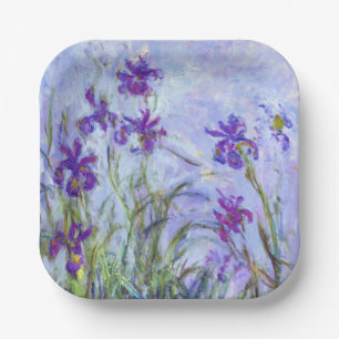 Assiettes En Carton Claude Monet - Lilac Irises / Iris Mauves
