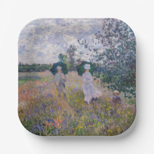 Assiettes En Carton Claude Monet - Promenade près d'Argenteuil