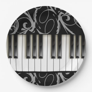 Assiettes En Carton Clavier de piano