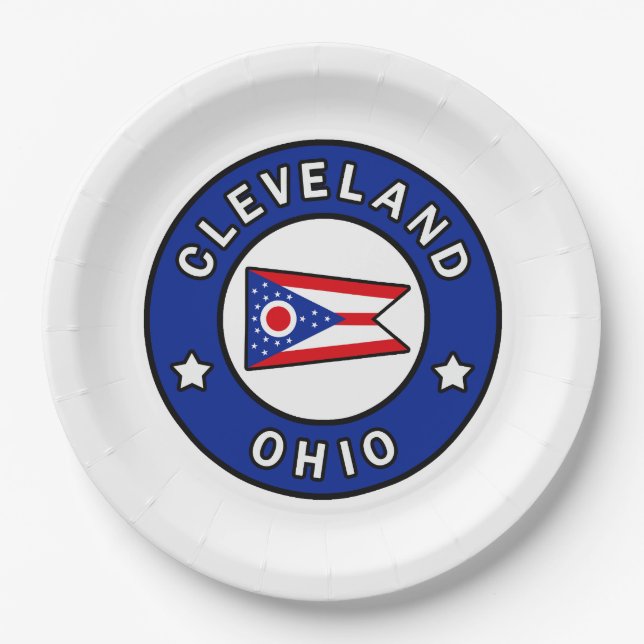 Assiettes En Carton Cleveland Ohio (Devant)