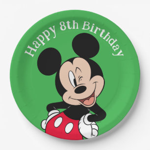 Assiettes En Carton Clin d'œil de Mickey Mouse