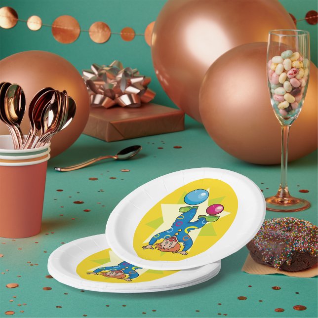 Assiettes En Carton Clown sur sa tête (Créateur téléchargé)