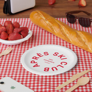 Assiettes En Carton Club Après-Ski Crest de la station de ski Winter R