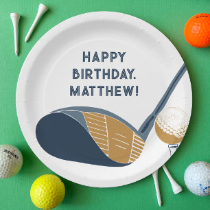 Assiettes En Carton Club de golf et balle Cadeaux personnalisés pour g