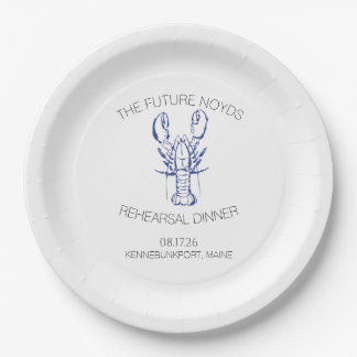 Assiettes En Carton Coastal Lobster Wedding Rehearsal Dinner Sticker
