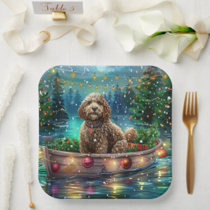 Assiettes En Carton Cockapoo Christmas Festive Voyage