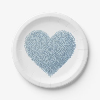 Assiettes En Carton Coeur doux | Saupoudrer bébé