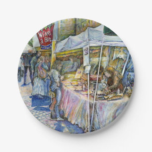 Assiettes En Carton Coin de Flying Pig Farm et Wine a Bit.