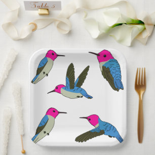Assiettes En Carton Colibri abeille