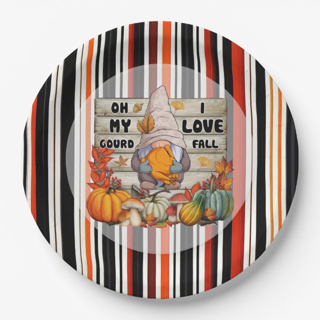 Assiettes En Carton Collection d'automne populaire Thanksgiving (Devant)