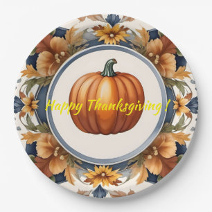 Assiettes En Carton Collection d'automne tendance Thanksgiving Pumpkin