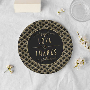 Assiettes En Carton Collection de Mariages Art Déco Gatsby vintage des