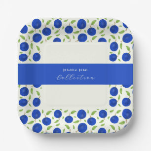 Assiettes En Carton Collection de prunes botaniques ivoire