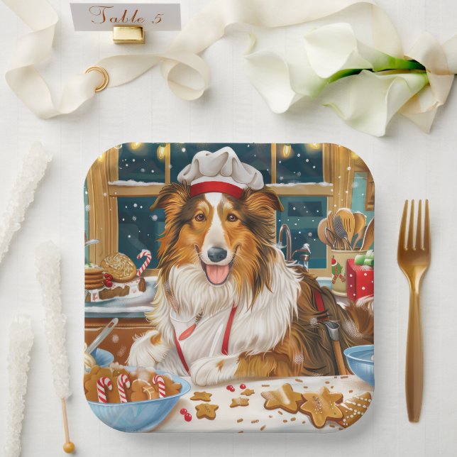 Assiettes En Carton Collie Holiday Baking : Festive Christmas (Mariage)
