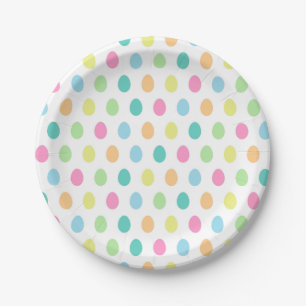 Assiettes En Carton Coloré mignon Motif Oeuf de Pâques