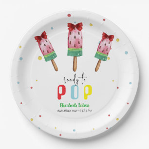Assiettes En Carton Coloré Prêt À Pop Baby shower Crème Glace