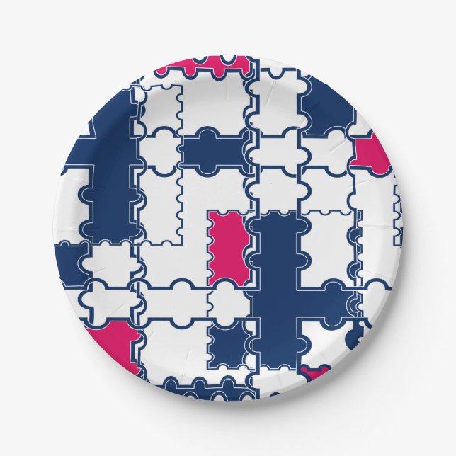 Assiettes En Carton Colorful pattern (Devant)