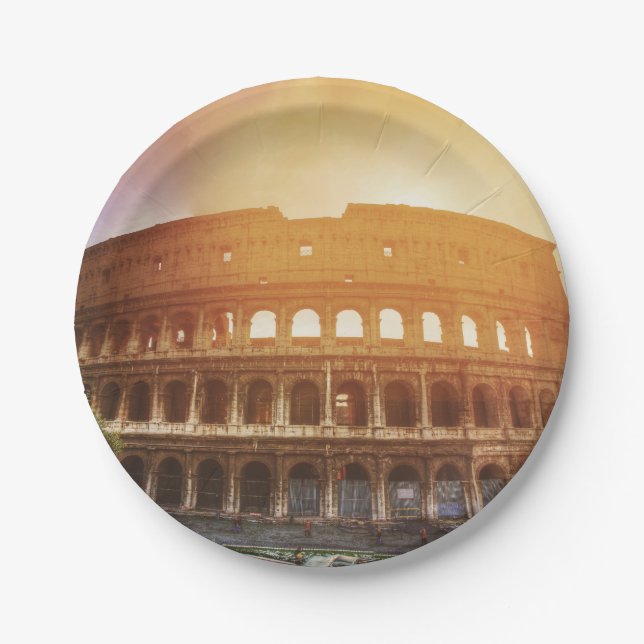 Assiettes En Carton Colosseum, Rome, Italie (Devant)