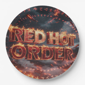Assiettes En Carton Commande Rouge Chaud