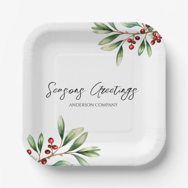 Assiettes En Carton Company Holiday Party  (Recto)