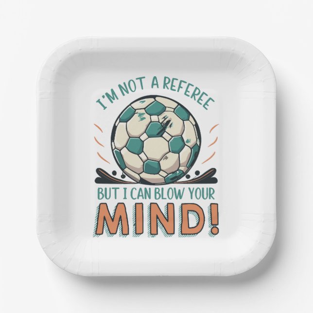 Assiettes En Carton Conception amusante de football (Recto)