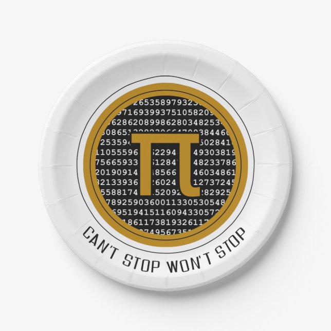 Assiettes En Carton Conception circulaire de jour Pi (Devant)