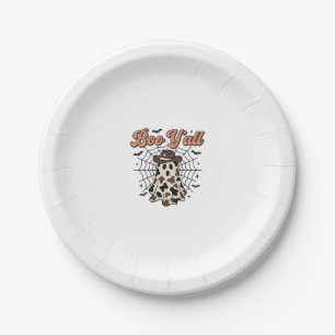 Assiettes En Carton Conception de fantôme occidental Halloween Boo Yal