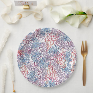 Assiettes En Carton Conception de la série de composition de l'eau sou